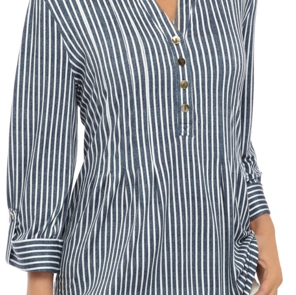 New Directions Henley blouse